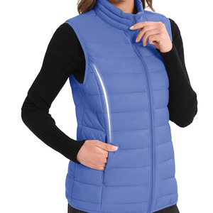 Chaleco Acolchado de Invierno de Alta Calidad, Nuevo Diseño, al por Mayor, para Mujer, Unisex, Casual, sin Mangas, con Patrón Impermeable - Product Image 4