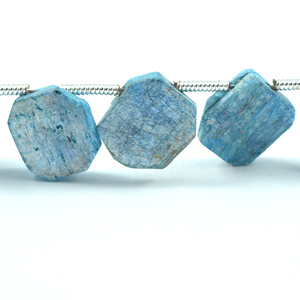 Premium Natural Blue Royal Kyanite Smooth Slice Gemstone Beads Strand Super elegante para la fabricación de joyas de regalo de boda - Product Image 3