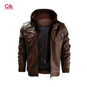 Nouvelle arrivée tendance, veste en cuir véritable pour homme de haute qualité, logo personnalisé, respirante, chaude pour l'hiver, veste en cuir pour homme - Product Image 4