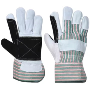 Gants de travail robustes et confortables en cuir de vachette pleine fleur pour ébénistes canadiens, protection industrielle renforcée pour les mains - Product Image 3