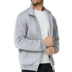 Chaqueta Deportiva Casual Unisex Personalizada de Algodón y Elastano, con Cuello Alto y Cremallera, de Alta Calidad - Product Image 5