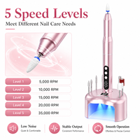 Machine à percer les ongles professionnelle avec embouts pour manucure et pédicure, utilisation en salon, lime à ongles électrique rechargeable