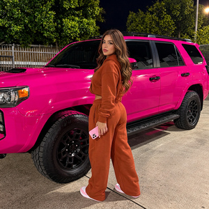 Wholesale <b>brushed</b> fleece womens sweatsuit fleece sweatsuit oversized sweatsuit for streetwear brands - Product Image 1