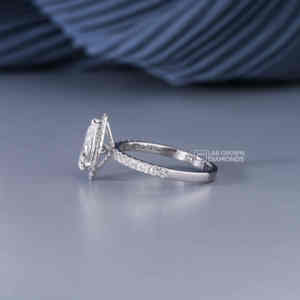 Pear & Round Lab Grown Diamond <b>Ring</b> S925 Sterling <b>Silver</b> Rose Gold Luxury 37 Piece 1.33ct EF Clarity <b>Statement</b> Gift for Women - Product Image 3