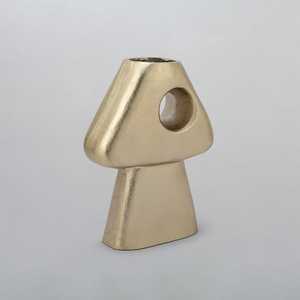 Sujetalibros Escultóricos de Aluminio Vintage con Acabado Envejecido, Diseño Moderno, Forma Irregular para Decoración de Hogar, Oficina o Biblioteca - Product Image 1