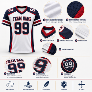 Maillot de football américain personnalisé pour équipe, uniforme de match pour enfants avec nom, logo et numéro du joueur - Product Image 4
