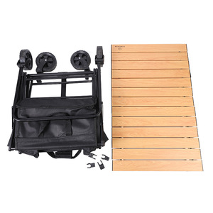 Carrito Plegable para Exteriores, Carretilla Utilitaria Resistente, Carrito de Camping Portátil, Carrito de Jardín y Playa con Marco Metálico - Product Image 1