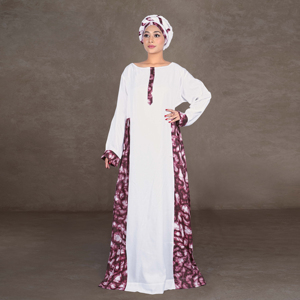 Rayon Kaftan Modest <b>Eid</b> Evening Party Plus Size Digital Print Panels Anti-Wrinkle Breathable <b>Long</b> Sleeves Floor Length - Product Image 5