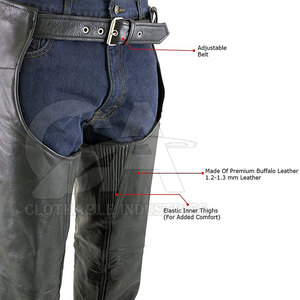 Premium Leather Full <b>Chaps</b> For Equestrian <b>Riding</b> Durable Horse <b>Riding</b> Gear Comfortable <b>Chaps</b> Adjustable With Waist - Product Image 6