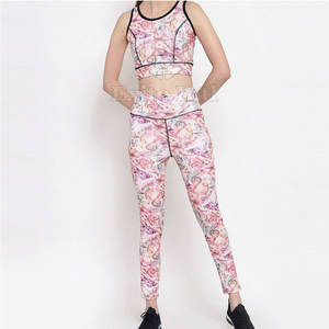 Conjunto de Yoga Sublimado para Mujer, Impresión Personalizada, Ropa Deportiva de Alta Elasticidad, Leggings Sublimados para Mujer - Product Image 1