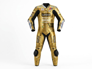 ชุดแข่งรถมอเตอร์ไซค์ Francesco Bagnaia หนังจิงโจ้ Rucati ได้รับการรับรอง MotoCP พร้อมเกราะป้องกัน สำหรับมืออาชีพ สำหรับขี่มอเตอร์ไซค์บนสนามแข่ง/ชุดแข่ง - Product Image 1
