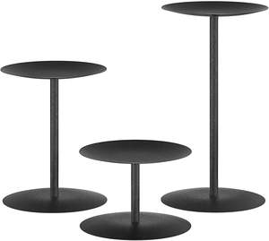 Ensemble de 3 chandeliers modernes noirs en métal pour bougies piliers, style minimaliste et rustique - Product Image 5