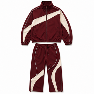 Conjunto de Chaqueta Cortavientos Deportiva Personalizada para Hombre con Bolsillos con Cremallera para Minoristas de Gimnasios, Precio de Fábrica, Etiqueta Privada, Venta al Por Mayor - Product Image 1