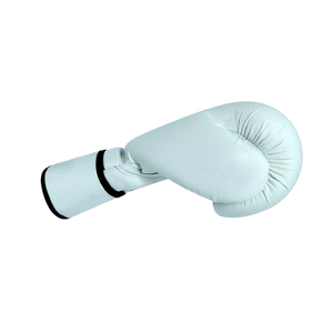 Gants d'entraînement de boxe personnalisés en PU blanc de 16 oz avec fermeture velcro au poignet, design respirant pour adultes, logo personnalisé - Product Image 3
