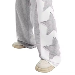Men's Lightweight Casual Sweatpants Distressed Embroidery Breathable Quick Dry Comfortable Mid-Waist Straight Pattern Factory - Product Image 4