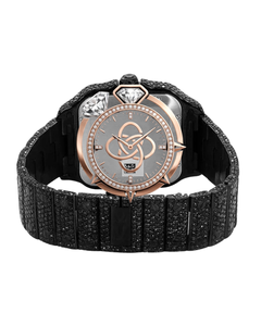 Luxury <b>Automatic</b> Moissanite Diamond Watch Men Full VVS Stone Stainless Steel Watch - Product Image 4