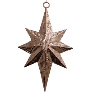 Best Seller stile classico ferro placcato rame appeso stella ornamenti natalizi fatti a mano su misura