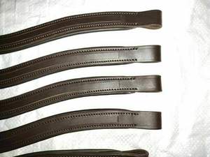 Banda para la frente de cuero de canal vacío de alta calidad para brida de caballo 14MM Todos los tamaños Acolchado suave y asequible a precio mayorista .. - Product Image 3