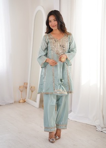 Indian Traditional Ethnic Salwar Kameez Real Mirror Work for Wedding Every Occasion Women Fancy Wear Georgette Silk Low Price - Product Image 3