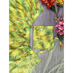 Dernier modèle de Lehenga Choli à imprimé floral, vêtements et accessoires traditionnels musulmans - Product Image 3