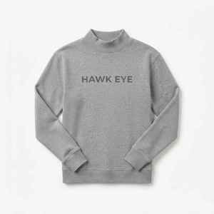 Sweat-shirt gris pour femme à col montant et manches longues en Spandex/Nylon, style streetwear, pour l'hiver et l'automne - Product Image 6