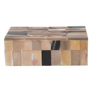 Caja de Joyería Rectangular Moderna con Diseño Navideño, Incrustaciones Grabadas y Cierre Magnético, Patrón Cuadrado Hecho a Mano - Product Image 2