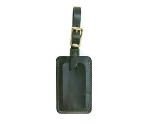 Genuine Leather Luggage <b>Tags</b> Personalized Travel Bag <b>Tags</b> Privacy Cover <b>Suitcase</b> Labels Custom Bulk Supply LMP-0307 - Product Image 1
