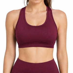 Women's Racerback Sports Bra Fitted <b>Athletic</b> Crop Top For Workout Stretch Fit Comfort <b>Support</b> Lightweight OEM Sports Bra - Product Image 1