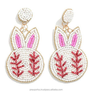 ต่างหูห่วงประดับลูกปัดรูปลูกฟุตบอลทำมือ ทองเหลืองประดับเพชรซิคอน น่ารัก ขนาดสั่งทำได้ ปักลายสำหรับงานปาร์ตี้ สำหรับผู้หญิง สาวๆ ขายส่ง ของขวัญ เครื่องประดับ - Product Image 5