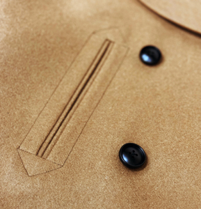 Abrigo de lana de camello para hombre, doble botonadura, largo hasta la rodilla, con solapa con muescas - Product Image 4