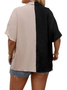 Camisa personalizada para mujer, cárdigan elegante de verano con bloques de color, blusas transpirables elegantes a la moda, ropa adecuada para muchas ocasiones - Product Image 4