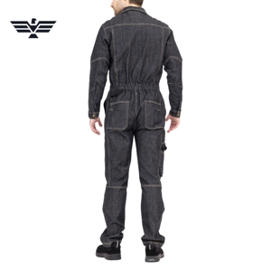 Unisex Cotton Hi Visibility <b>Waterproof</b> <b>Work</b> Coverall Long Sleeve Mechanic Jumpsuit Abrasion Resistant Garage Uniform Auto Repair - Product Image 2