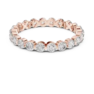 Anillo de Eternidad Grande y Redondo con Diamantes Cultivados en Laboratorio, en Oro Sólido de 10K, 14K o 18K, Unisex, Color E, Regalo de Aniversario - Product Image 5