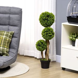 Albero Artificiale in Vaso per Interni/Esterni, Topiaria a 3 Sfere in Bosso con Design Elegante, Piante Finte di Qualità per Uso Domestico - Product Image 6