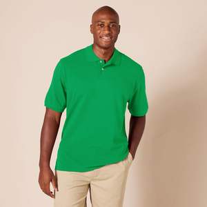 T-shirt classique pour homme en sergé doux avec patte de boutonnage, haut décontracté élégant pour tenue de ville ou d'extérieur, séchage rapide, anti-plis - Product Image 3