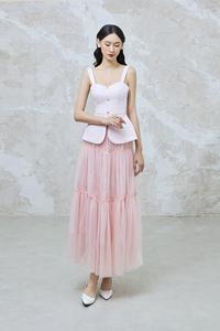 Polyester Brocart Jacquard SKINNY Vietnam Sans manches Féminin Col carré Classique VIAN Jacquard Bretelles papillon KA45 - Product Image 3