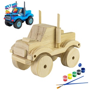 Commercio all'ingrosso educativo <span class=keywords><strong>di</strong></span> pittura da corsa in legno naturale modello <span class=keywords><strong>di</strong></span> <span class=keywords><strong>auto</strong></span> da corsa per bambini W03A154 - Product Image 4