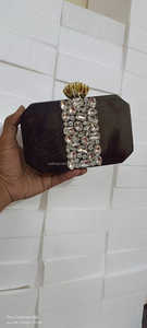 Grande pochette de soirée pour femmes de luxe à la mode nouvelle main peinte à la main ange résine artisanat Royal élégant éclat en gros - Product Image 6