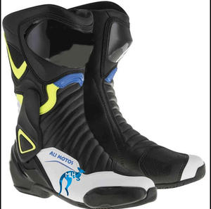 Botas de Motociclismo de Cuero de Diseño Exclusivo para Hombre, Forro de Malla de Primera Calidad, Estilo de Carreras, Botas de Speedway - Product Image 4