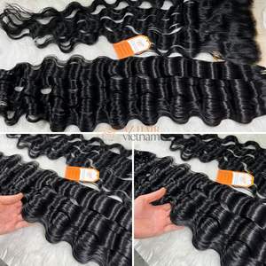 12A Double Drawn Vietnamese Human Hair Raw Unprocessed Natural Color Loose Deep Wave Full Thickness Bundles - Product Image 6