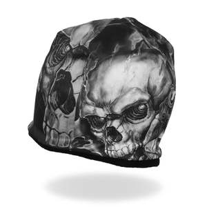 Gorros de Invierno Tejidos Cálidos de Algodón 100% Personalizados, Estilo Unisex con Diseño de Calavera - Gorras Casuales de Alta Calidad para Exteriores - Product Image 4