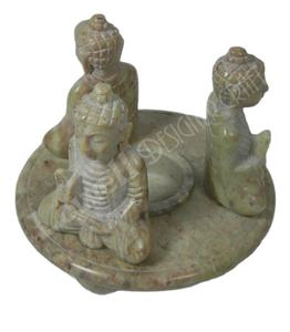 ซัพพลายเออร์ชาวอินเดียนำเสนอเครื่องกระจายกลิ่นน้ำมันหอมระเหยรูปพระพุทธรูปสามองค์ ทำด้วยหินสบู่คุณภาพพรีเมียม งานแฮนด์เมด - Product Image 2
