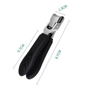 ที่ตัดเล็บสแตนเลสแบบโค้ง 1 ชิ้น ป้องกันเล็บกระเด็น ช่องตัดขนาดใหญ่ สำหรับเล็บหนาและแข็ง ใช้งานได้อย่างมืออาชีพ สำหรับนิ้วมือและนิ้วเท้า - Product Image 1