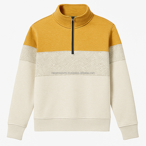 Sweat-shirt à capuche léger en polaire pour homme, personnalisé, éco-responsable, avec demi-fermeture éclair, idéal pour le sport, la course et le jogging - Product Image 2