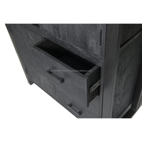 Nouvelle Armoire de Rangement en Bois de Mangue Massif de Haute Qualité, Style Mid-Century Modern, 3 Tiroirs, 2 Portes, pour Salon, Maison, Hôtel