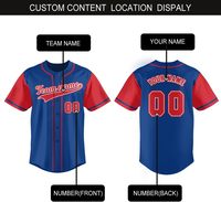 Jersey Baseball Klasik Pria Ukuran Besar 100% Poliester Anti-Bakteri Cepat Kering Bernapas V-neck Athletic Fit Kancing Penuh Retro