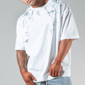 Camiseta de Manga Corta para Hombre, Cuello Redondo, Color Sólido, Talla Grande, Estilo Casual, 100% Algodón Jersey, Corte Ajustado, Logotipo Personalizado, Ropa Urbana, Cálida para Invierno - Product Image 4