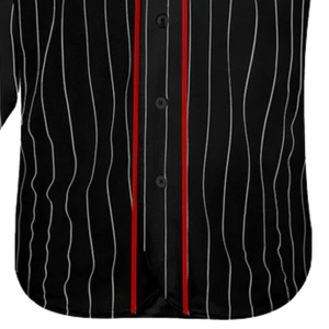 Maillot de baseball rayé noir et blanc pour homme, boutonné, uniforme d'équipe, respirant, léger, pour tournoi sportif - Product Image 6