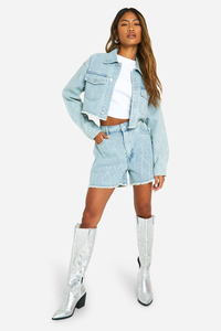 Ensemble short en jean ample et tendance pour femme – Prix de gros, faible MOQ, nouvelle collection été, personnalisable - Product Image 2