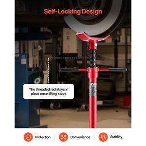 Supporto Sottocarro per Sollevamento Auto con Capacità di 3/4 Ton (1653 Libbre), Montato su Cuscinetti, Altezza di Sollevamento 54.02-83.86 Pollici - Product Image 5